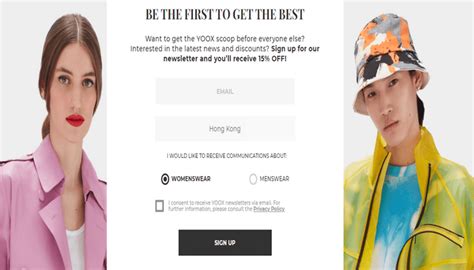 yoox sign up.